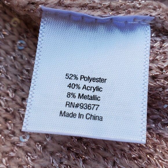 A.N.A long sleeve pink sweater with clear sequin - Picture 9 of 11